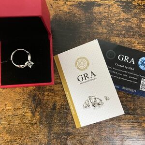 Size 6 moissanite diamond engagement ring